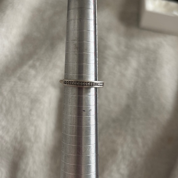 Pandora Silver Ring with Sparkling Accents